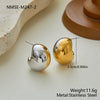 Wholesale Women's Stainless Steel 18K Gold Plated Geometric Stud Earrings Fashion Jewelry