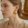 Wholesale Women's Stainless Steel 18K Gold Plated Geometric Stud Earrings Fashion Jewelry