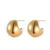 Wholesale Women's Stainless Steel 18K Gold Plated Geometric Stud Earrings Fashion Jewelry