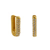 Wholesale Women's Stainless Steel 18K Gold Plated Geometric U Shaped Earrings