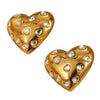 Wholesale Women's Stainless Steel 18K Gold Plated Heart Shape Geometric Fashion Earrings