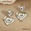 Wholesale Women's Stainless Steel 18K Gold Plated Heart Shape Geometric Fashion Earrings