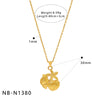 Wholesale Women's Stainless Steel 18K Gold Plated Necklace And Earrings Set With Conch And Geometric Patterns
