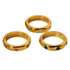 Wholesale Women's Stainless Steel 18K Gold Plated Round Zircon Ring With Geometric Ins Style