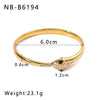 Wholesale Women's Stainless Steel 18K Gold Plated Snake Geometric Necklaces Bracelets And Rings Inlaid With Colorful Zircons