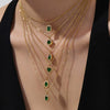 Wholesale Women's Stainless Steel 18K Gold Plated Water Drop Full Diamond Zircon Pendant Necklace And Earrings Set