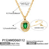 Wholesale Women's Stainless Steel 18K Gold Plated Water Drop Full Diamond Zircon Pendant Necklace And Earrings Set
