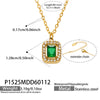 Wholesale Women's Stainless Steel 18K Gold Plated Water Drop Full Diamond Zircon Pendant Necklace And Earrings Set