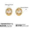 Wholesale Women's Stainless Steel 18K Gold Plated Water Drop Full Diamond Zircon Pendant Necklace And Earrings Set