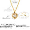 Wholesale Women's Stainless Steel 18K Gold Plated Water Drop Full Diamond Zircon Pendant Necklace And Earrings Set