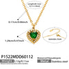 Wholesale Women's Stainless Steel 18K Gold Plated Water Drop Full Diamond Zircon Pendant Necklace And Earrings Set