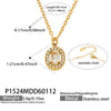 Wholesale Women's Stainless Steel 18K Gold Plated Water Drop Full Diamond Zircon Pendant Necklace And Earrings Set