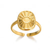 Wholesale Women's Stainless Steel 18K Goldinlaid Fruitshaped Open Ring Light Luxury Geometric Accessories