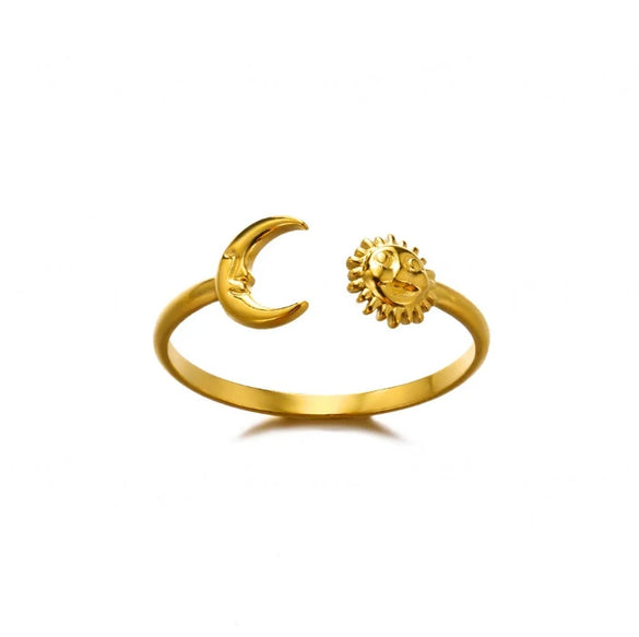 Wholesale Women's Stainless Steel 18K Goldinlaid Fruitshaped Open Ring Light Luxury Geometric Accessories