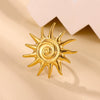 Wholesale Women's Stainless Steel 18K Goldinlaid Fruitshaped Open Ring Light Luxury Geometric Accessories