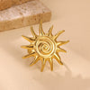 Wholesale Women's Stainless Steel 18K Goldinlaid Fruitshaped Open Ring Light Luxury Geometric Accessories