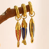 Wholesale Women's Stainless Steel 18K Goldplated Colorful Enamel Animal Zodiac Style Earrings