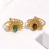 Wholesale Women's Stainless Steel 18K Goldplated Flowershaped Ring With Simple Style