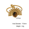 Wholesale Women's Stainless Steel 18K Goldplated Flowershaped Ring With Simple Style