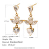 Wholesale Women's Stainless Steel 18K Goldplated Geometric Flower Stud Earrings