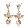Wholesale Women's Stainless Steel 18K Goldplated Geometric Flower Stud Earrings