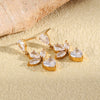Wholesale Women's Stainless Steel 18K Goldplated Geometric Flower Stud Earrings