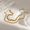 Wholesale Women's Stainless Steel 18K Goldplated Geometric Heartshaped Zirconia Bracelet Light Luxury Highend Jewelry