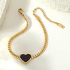 Wholesale Women's Stainless Steel 18K Goldplated Heartshaped Bracelet For Office Ladies