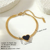 Wholesale Women's Stainless Steel 18K Goldplated Heartshaped Bracelet For Office Ladies