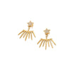 Wholesale Women's Stainless Steel 18K Star Geometric Fashion Exaggerated Electroplated Earrings
