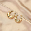 Wholesale Women's Stainless Steel 18K Vacuum Goldplated Geometric Earrings