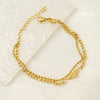 Wholesale Women's Stainless Steel Leaf Pattern Feather Foot Chain