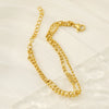 Wholesale Women's Stainless Steel Leaf Pattern Feather Foot Chain