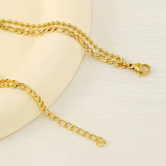Wholesale Women's Stainless Steel Leaf Pattern Feather Foot Chain