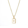 Wholesale Women's Stainless Steel Letter Pendant Necklace With Ball Chain And 18K Gold Electroplating