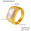 Wholesale Women's 316L Stainless Steel Light Luxury Geometric Inlay Ring With Electroplating