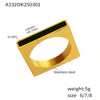 Wholesale Women's 316L Stainless Steel Light Luxury Geometric Inlay Ring With Electroplating