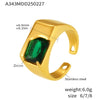 Wholesale Women's 316L Stainless Steel Light Luxury Geometric Inlay Ring With Electroplating