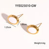 Wholesale Women's Stainless Steel Light Luxury Niche Design Cross Cat Eye Drop Oil Necklace Earrings Suit With Ellipse Pattern And Vacuum Real Gold Electroplating In Pvd Furnace