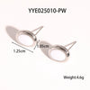 Wholesale Women's Stainless Steel Light Luxury Niche Design Cross Cat Eye Drop Oil Necklace Earrings Suit With Ellipse Pattern And Vacuum Real Gold Electroplating In Pvd Furnace