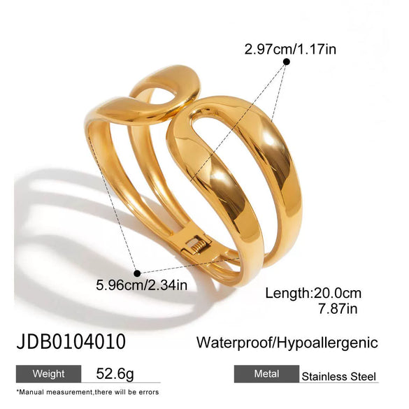 Wholesale Women's Stainless Steel Love Bracelet With Geometric Shape Electroplated Light Luxury High End Sense