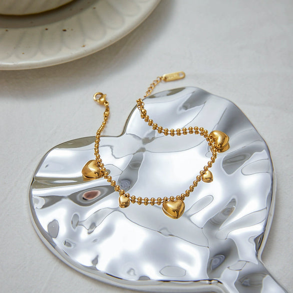 Wholesale Women's Stainless Steel Love Bracelet With Geometric Shape Electroplated Light Luxury High End Sense