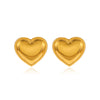Wholesale Women's Stainless Steel Love Earrings With Peach Heart Shape And 18K Gold Plated Electroplating