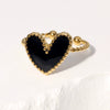 Wholesale Women's Stainless Steel Love Heartd Light Luxury Ring With Electroplating