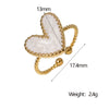 Wholesale Women's Stainless Steel Love Heartd Light Luxury Ring With Electroplating