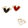 Wholesale Women's Stainless Steel Love Heartd Light Luxury Ring With Electroplating