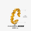 Wholesale Women's Stainless Steel Love Ring With Heart Shape 18K Goldplated