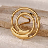 Wholesale Women's Stainless Steel Love Shaped Geometric Ring With Electroplating