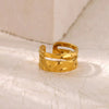 Wholesale Women's Stainless Steel Love Shaped Geometric Ring With Electroplating
