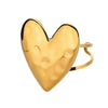 Wholesale Women's Stainless Steel Love Shaped Geometric Ring With Electroplating